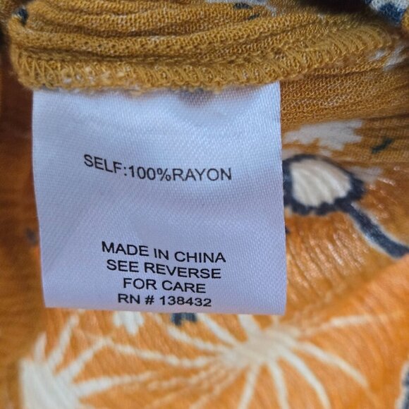 Anthropologie Modcloth ASO TV Yellow Sunglass Tie V Neck Blouse Size XL - Picture 7 of 7
